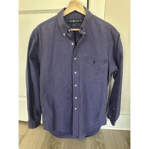 Vintage Ralph Lauren Blake Shirt Mens Purple Button Down Long Sleeve M